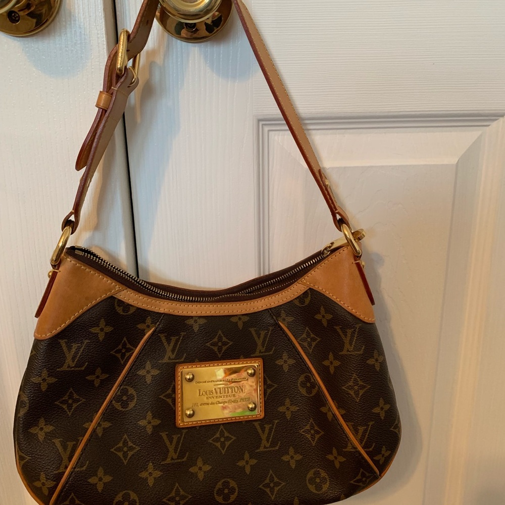 Louis Vuitton Tan and Brown Monogram Shoulder Bag